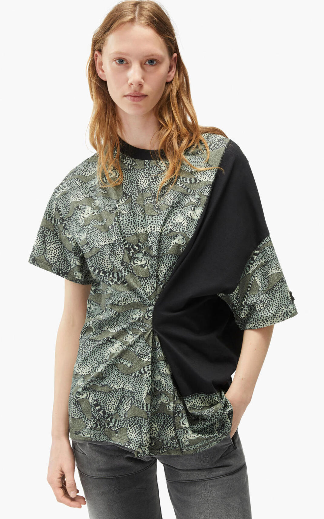 Kenzo Archive draped Camisetas Mujer Verde Claro | 7321046-QA